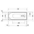 DURAVIT - Baignoire droite 170 X 70 D-Neo + Pare bain AURYS Raywall noir mat version gauche - vignette