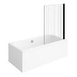 VILLEROY ET BOCH - Baignoire droite Architectura acrylique 170 x 80 cm  + Pare bain droite AURYS Raywall Noir mat - vignette