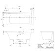 VILLEROY ET BOCH - Baignoire droite Architectura acrylique 170 x 80 cm  + Pare bain droite AURYS Raywall Noir mat - vignette
