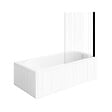VILLEROY ET BOCH - Baignoire droite O.novo 170 x 75 cm Blanc + Pare bain droite AURYS Raywall noir mat - vignette