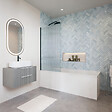 DURAVIT - Baignoire droite 180 X 80 Duravit No.1 + Pare bain AURYS Raywall noir mat version gauche - vignette