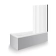 DURAVIT - Baignoire droite 180 X 80 Duravit No.1 + Pare bain AURYS Raywall noir mat version droite - vignette