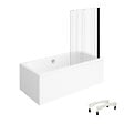 VILLEROY ET BOCH - Baignoire droite Architectura avec pieds acrylique 170 x 80 cm  + Pare bain droite AURYS Raywall Noir mat - vignette