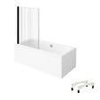 VILLEROY ET BOCH - Baignoire droite Architectura avec pieds acrylique 170 x 80 cm  + Pare bain gauche AURYS Raywall Noir mat - vignette