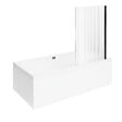 VILLEROY ET BOCH - Baignoire droite  Collaro 160 x 75cm Blanc mat  vidage et trop plein chrome + Pare bain droite AURYS Raywall - vignette