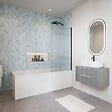 DURAVIT - Baignoire droite 160 X 70 Starck + Pare bain AURYS Raywall noir mat version droite - vignette