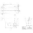 VILLEROY ET BOCH - Baignoire droite Architectura avec pieds acrylique 150 x 70 cm  + Pare bain droite AURYS Raywall Noir mat - vignette