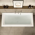 VITRA - Baignoire rectangulaire VitrA Neon 170x75cm + Pare bain droit AURYS Raywall noir mat profilé droite - vignette