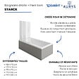 DURAVIT - Baignoire droite 170 X 75 Starck + Pare bain AURYS Raywall noir mat version gauche - vignette