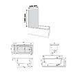 VILLEROY ET BOCH - Baignoire droite avec pieds 170 x 70 cm O.Novo + Pare bain droite AURYS Raywall noir mat - vignette