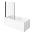 VILLEROY ET BOCH - Baignoire droite Architectura acrylique 180 x 80 cm  + Pare bain gauche AURYS Raywall Noir mat - vignette