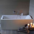 DURAVIT - Baignoire droite 170 X 75 Starck + Pare bain AURYS Raywall noir mat version droite - vignette