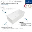 VILLEROY ET BOCH - Baignoire droite  Collaro 160 x 75cm Blanc mat  vidage et trop plein chrome + Pare bain gauche AURYS Raywall - vignette