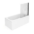 VILLEROY ET BOCH - Baignoire droite  Oberon quaryl 170 x 75 cm  + Pare bain droite AURYS Raywall Noir mat - vignette