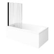 VILLEROY ET BOCH - Baignoire droite Architectura acrylique 170 x 75 cm  + Pare bain gauche AURYS Raywall Noir mat - vignette