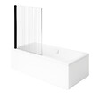 VILLEROY ET BOCH - Baignoire droite Architectura 170 x 70 cm Blanc + Pare bain gauche AURYS Raywall Noir mat - vignette