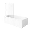 VILLEROY ET BOCH - Baignoire droite O.Novo 170 x 70 cm Blanc + Pare Bain gauche AURYS Raywall noir mat - vignette