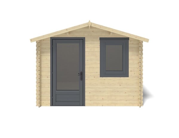 ALTANKA - Abri de jardin en bois - 7.5m2 - 3x2.5m - Ep. 28mm - Couleur: naturel - DOM755 - large