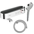 HANSGROHE - Pack mitigeur bain douche thermostatique ShowerTablet Select + Flexible Designflex + Pommeau douche Vernis Blend Chromé - vignette