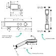 HANSGROHE - Pack mitigeur bain douche thermostatique ShowerTablet Select + Flexible Designflex + Pommeau douche Vernis Blend Chromé - vignette