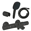 GROHE - Pack mitigeur Thermostatique bain douche Precision Start + Douchette 2 jets Vitalio Comfort 110 avec flexible et support - vignette