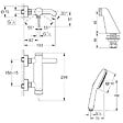 GROHE - Pack mitigeur bain douche mécanique Essence + douchette carré  2 jets + flexible - vignette