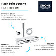 GROHE - Pack mitigeur bain thermostatique Grohtherm 2000 + Douchette 1 jet Vitalio Get Stick + Flexible et support de douche - vignette
