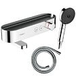 HANSGROHE - Pack mitigeur bain douche thermostatique ShowerTablet Select + Flexible Isiflex + Pommeau de douche Pulsify Select 3 jets Chromé - vignette
