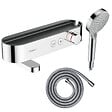 HANSGROHE - Pack mitigeur bain douche thermostatique ShowerTablet Select + Flexible Metaflex + Pommeau de douche Vernis Blend Chromé - vignette