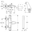 GROHE - Pack mitigeur thermostatique BD Grohtherm 800 avec colonnettes + Douchette 1 jet Vitalio Get Stick + Flexible 1750 mm et support - vignette