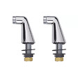 GROHE - Mitigeur mécanique Start Loop avec colonnettes + Douchette 1 jet Vitalio Get Stick + Flexible 1750 mm et support - vignette
