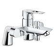 GROHE - Mitigeur mécanique Start Loop avec colonnettes + Douchette 1 jet Vitalio Get Stick + Flexible 1750 mm et support - vignette
