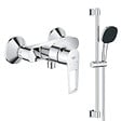 GROHE - Pack mitigeur douche mécanique StartLoop + Ensemble de douche 2 jets avec barre Chromé - vignette