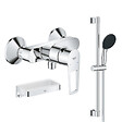 GROHE - Pack mitigeur douche mécanique StartLoop + Ensemble de douche Start 2 jets avec barre + Panier douche - vignette