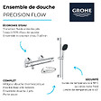 GROHE - Mitigeur douche thermostatique Precision Flow + Ensemble de douche 2 jets avec barre +Porte-savon - vignette