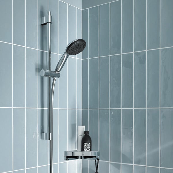 GROHE - Mitigeur douche thermostatique Precision Feel + Ensemble de douche Start 2 jets avec barre + Panier porte-savon - large