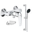 GROHE - Mitigeur douche mécanique Swift 2023 + Ensemble de douche 2 jets avec barre + Panier porte-savon - vignette