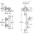 GROHE - Mitigeur douche thermostatique Precision Flow + Ensemble de douche 2 jets avec barre + Porte-savon - vignette