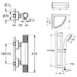 GROHE - Mitigeur douche thermostatique Precision Start + Ensemble de douche avec barre 2 jets + Tablette de douche d'angle - vignette