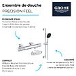 GROHE - Mitigeur douche thermostatique Precision Feel + Ensemble de douche 2 jets avec barre + Panier porte-savon - vignette