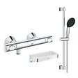 GROHE - Mitigeur douche thermostatique Precision Flow + Ensemble de douche Start 2 jets avec barre + Panier douche - vignette