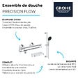 GROHE - Mitigeur douche thermostatique Precision Flow + Ensemble de douche Start 2 jets avec barre + Panier douche - vignette