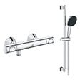 GROHE - Mitigeur douche thermostatique Precision Flow + Ensemble de douche 2 jets avec barre - vignette