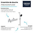 GROHE - Mitigeur douche thermostatique Precision Flow + Ensemble de douche 2 jets avec barre - vignette
