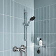 GROHE - Pack mitigeur douche mécanique StartLoop + Ensemble de douche 2 jets avec barre + Panier douche - vignette