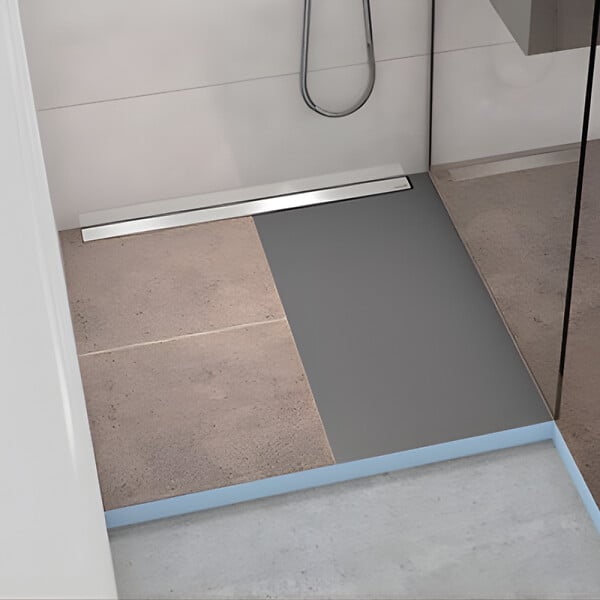 WEDI - Receveur à carreler Fundo Riolito Neo + barrette de finition + bonde horizontal + kit d'étanchéité 160 x 100 cm - large