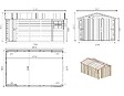 ALTANKA - Garage en bois - 14.94m2 - 3.05x4.93m - Ep. 18mm - couleur: naturel - GAR28 - vignette