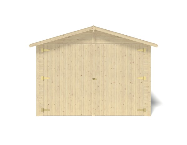 ALTANKA - Garage en bois - 14.94m2 - 3.05x4.93m - Ep. 18mm - couleur: naturel - GAR28 - large