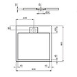 IDEAL STANDARD - Receveur de douche antidérapant Ultra Flat S I.Life recoupable avec bonde longueur 80 x 80 - vignette