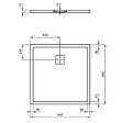 IDEAL STANDARD - Receveur de douche antidérapant Ultra Flat Evo recoupable avec bonde longueur 90 x 90 - vignette
